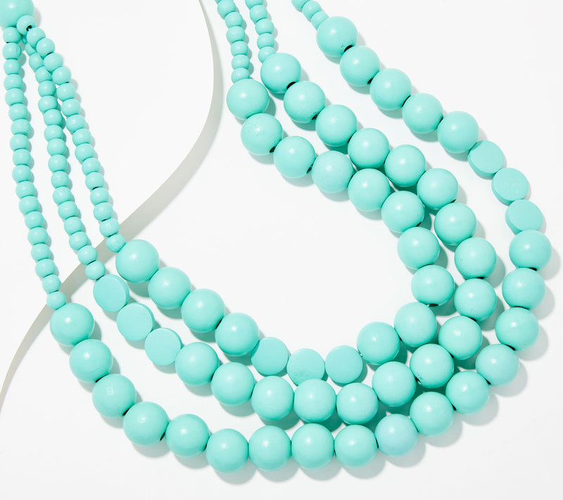 Susan Graver Multi-Strand Beaded Necklace — View 9