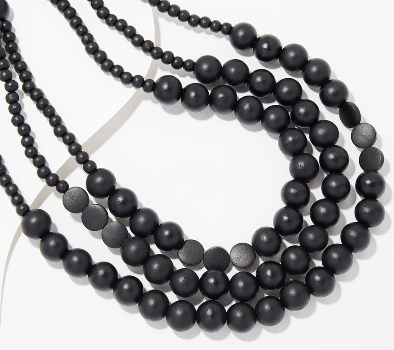 Susan Graver Multi-Strand Beaded Necklace — View 3