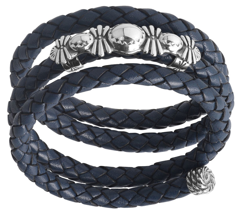 American West Sterling Classics Leather Coil Wrap Bracelet — View 5