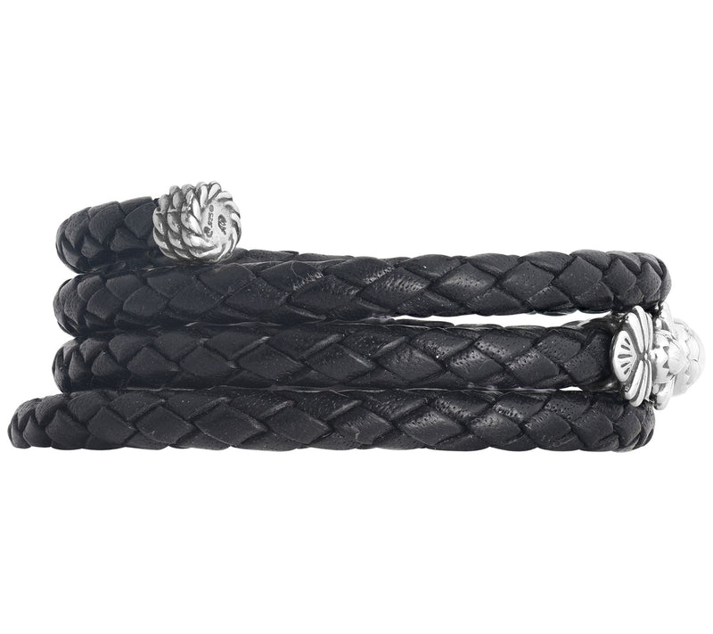 American West Sterling Classics Leather Coil Wrap Bracelet — View 11
