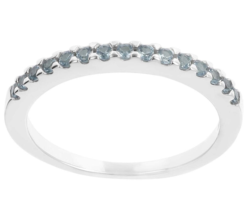 Diamonique 0.40 cttw Stackable Band Ring, Sterl ng Silver — View 3