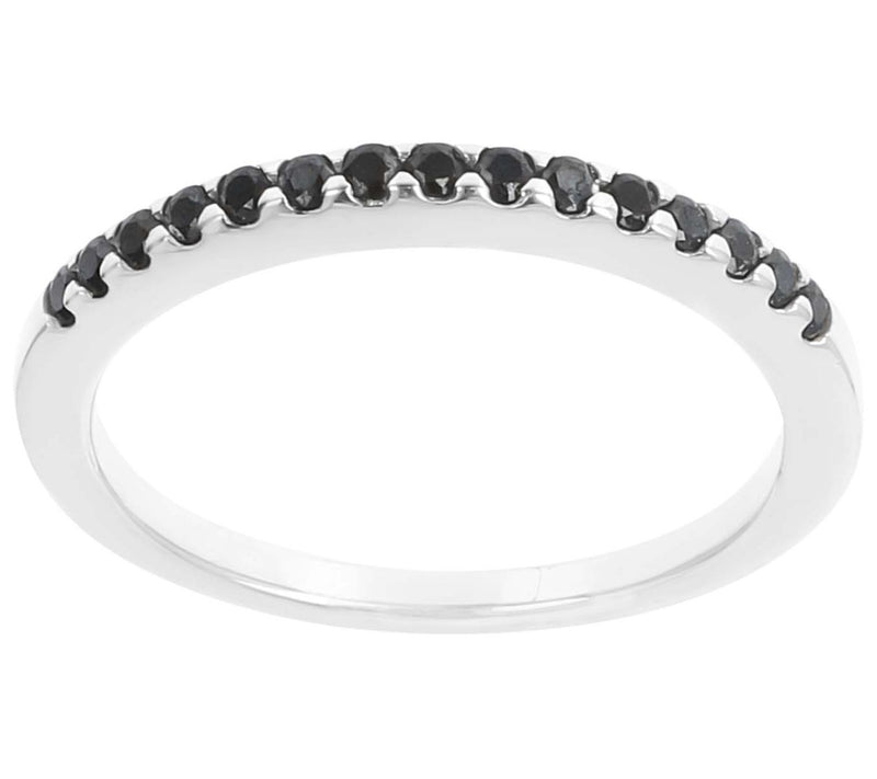 Diamonique 0.40 cttw Stackable Band Ring, Sterl ng Silver — View 5