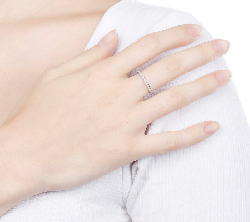 Diamonique 0.40 cttw Stackable Band Ring, Sterl ng Silver — View 16
