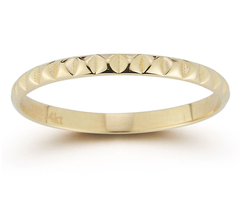 Luminosa Gold Pyramid Band Ring, 14K — Main view