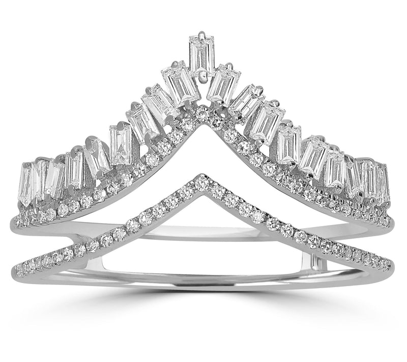 Affinity Diamonds 0.45cttw Crown Ring, 14K White Gold — Main view