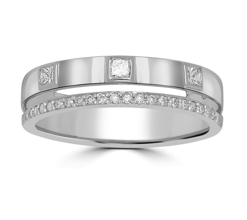 Affinity Diamonds 0.25 cttw Band Ring, 14K White Gold — View 3