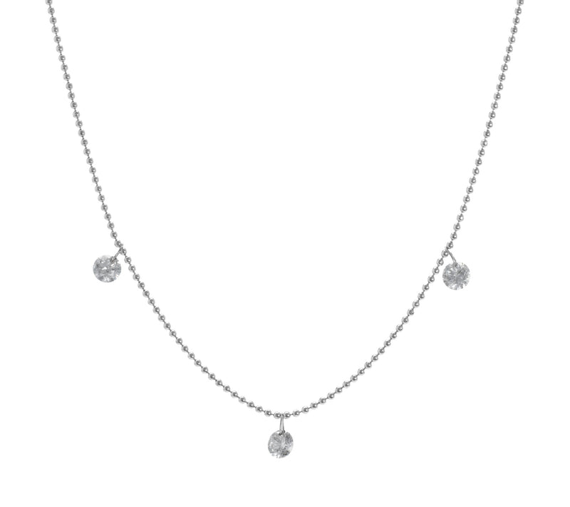 Affinity Diamonds 0.30 cttw Station Necklace, 1 4K White Gold — Main view