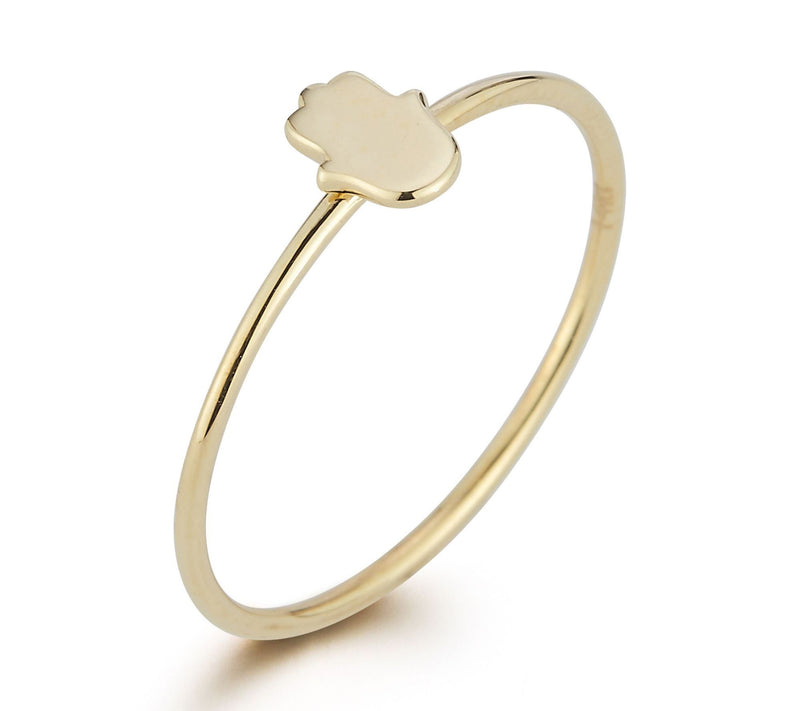 Luminosa Hamsa Hand Ring, 14K Gold — View 4