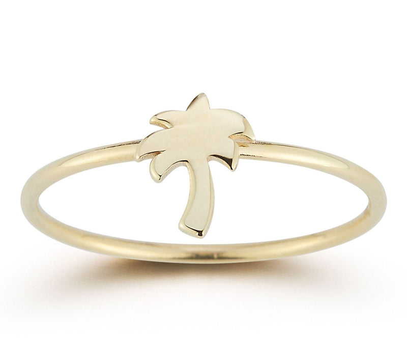 Luminosa Gold Palm Tree Ring, 14K — Main view