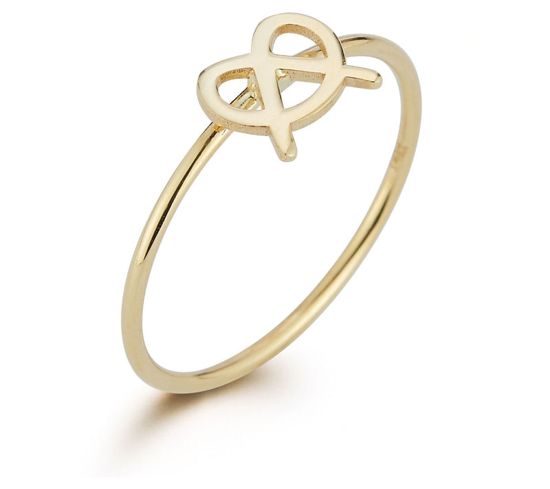 Luminosa Gold Pretzel Ring, 14K — View 4