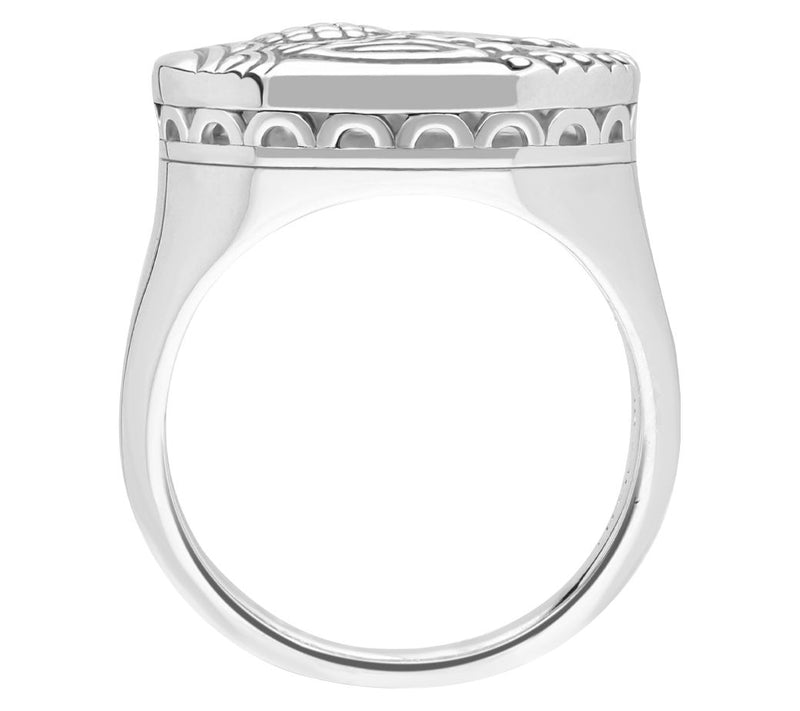 Elyse Ryan Silver Oxidized Carved Ring — View 2