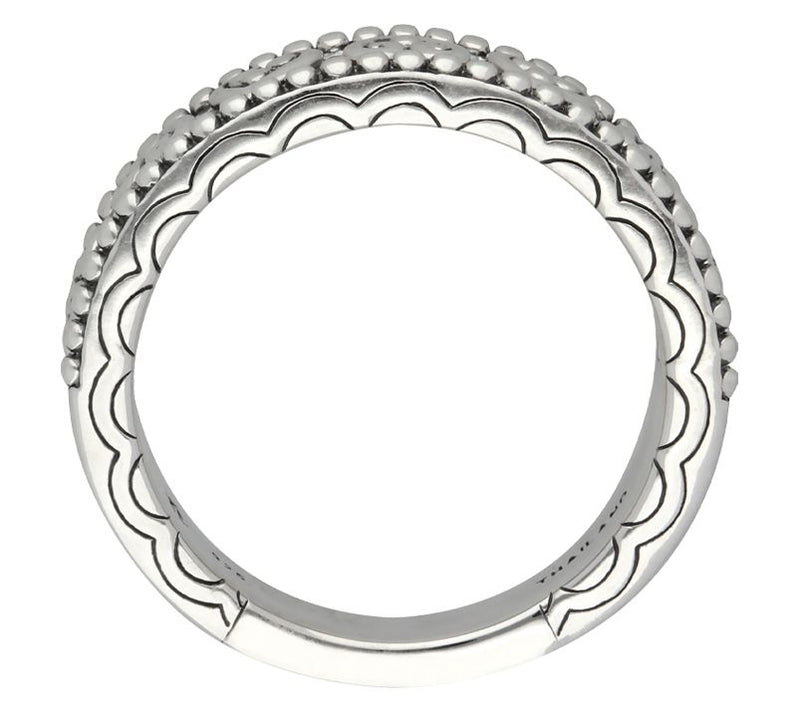 Elyse Ryan Sterling Silver Heart Motif Band Ring — View 2
