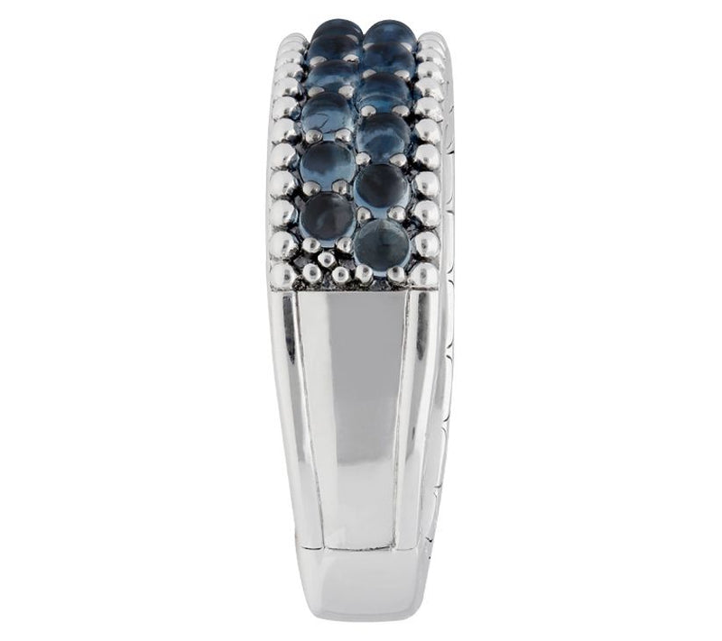 Elyse Ryan Sterling Silver Blue Topaz Band Ring — View 3