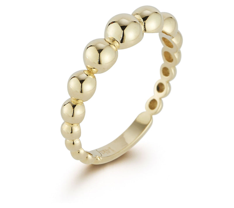 Luminosa Gold Bubble Band Ring, 14K — View 4