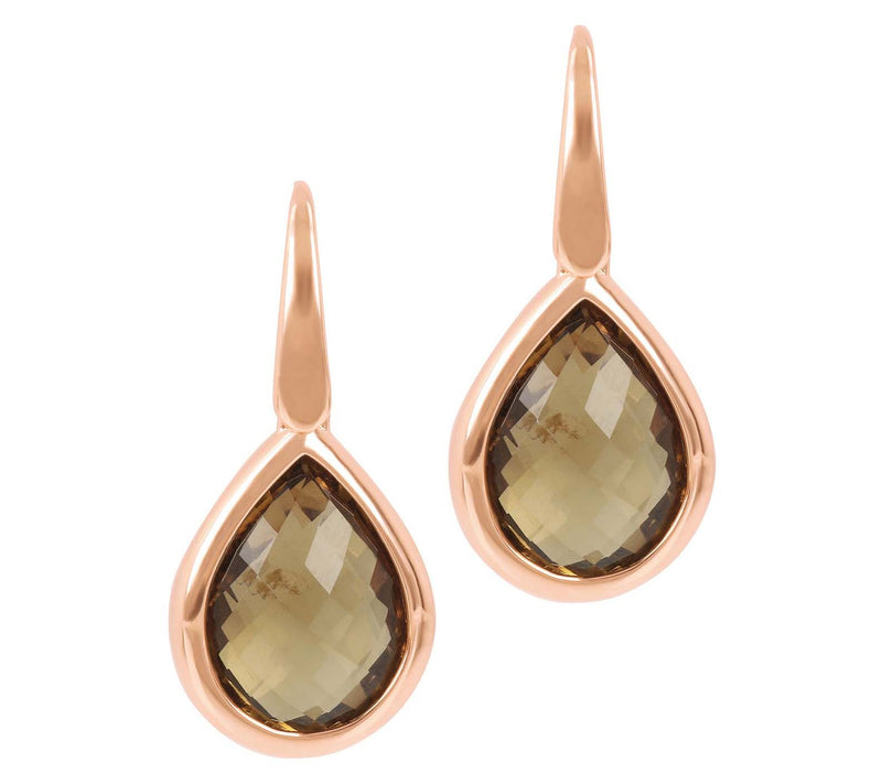 Bronzo Italia Faceted Quartz Dangle Earrings — View 3