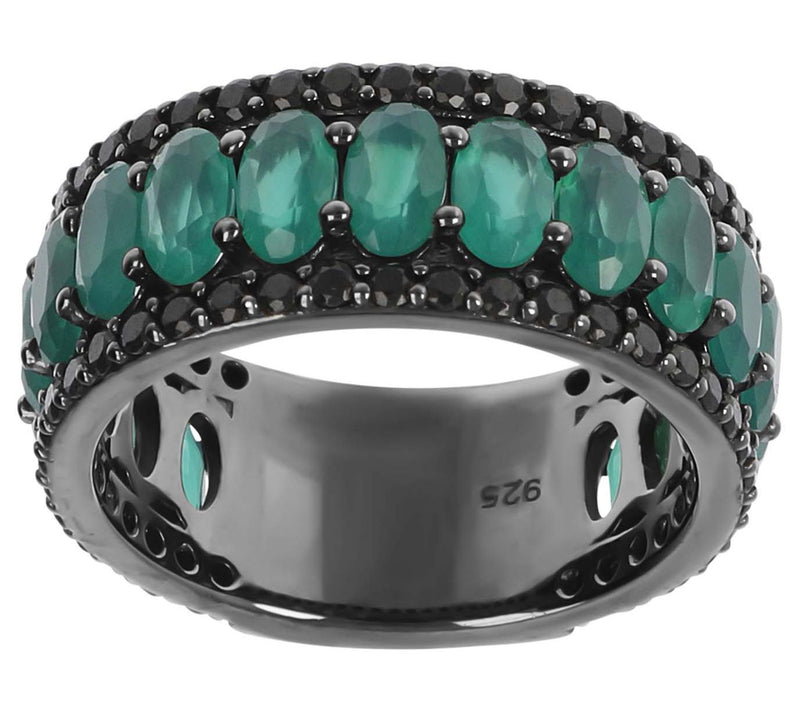 Mistero Gemstone Band Ring, Sterling Silver — Main view