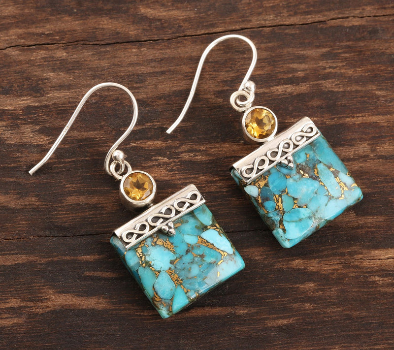 Novica Artisan-Crafted Sterling Glory Multigemstone Earrings — View 5