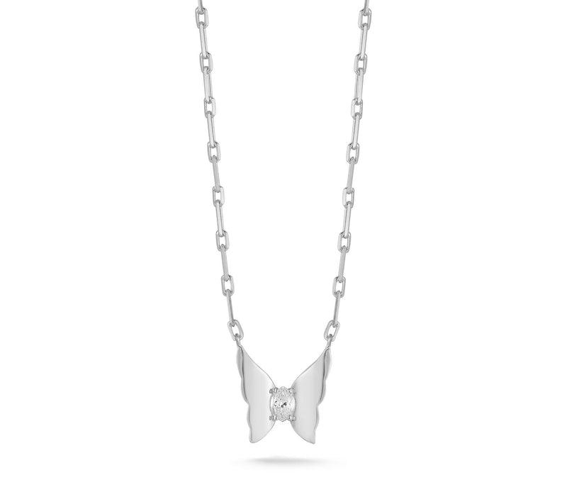 Sterlina Silver Butterfly Pendant with Chain, Sterling — Main view