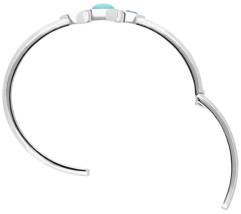 Ariva Sterling-Silver Silk-Textured Multigemstone Cuff — View 4