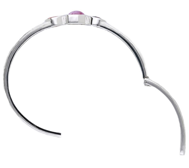 Ariva Sterling Silver Textured Multi-Gemstone Cuff — View 4