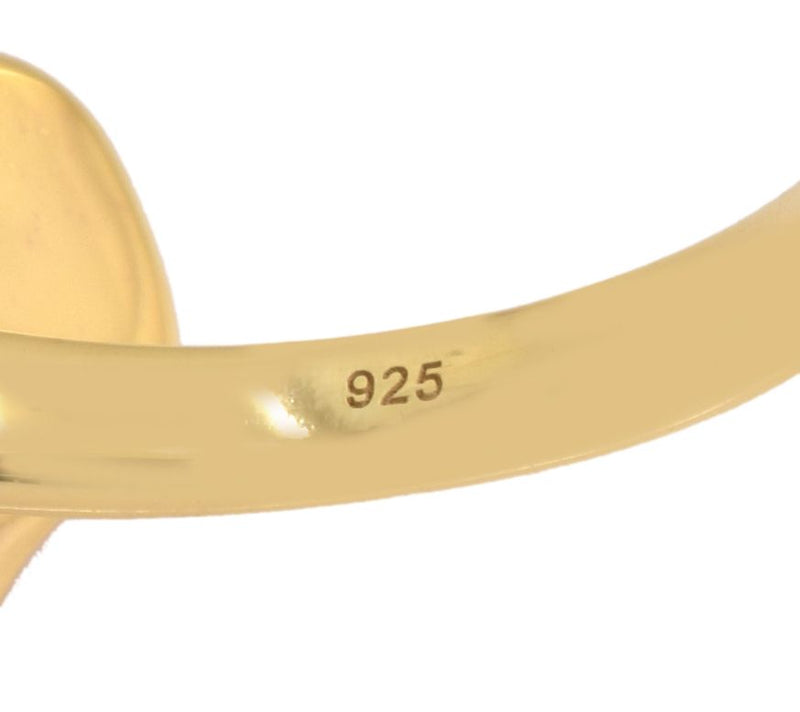 Artisan Crafted Chalcedony Elephant Ring, 14K Gold Plated — View 7