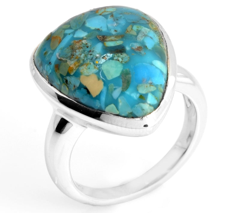 Affinity Gems Blue Composite Turquoise Ring, Sterling Silver — Main view