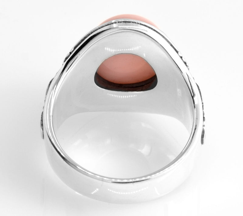 Artisan Crafted Pink Opal Ring, Sterling Silver — View 3