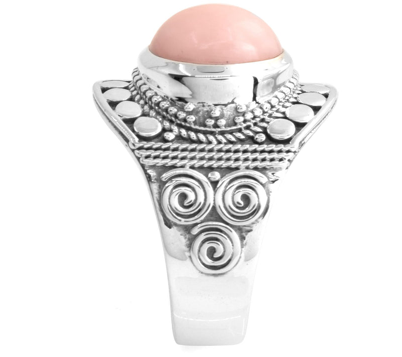 Artisan Crafted Pink Opal Ring, Sterling Silver — View 4