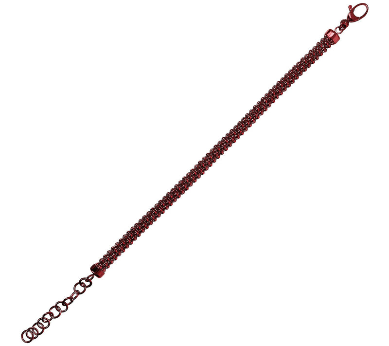 Italian Silver Bold Popcorn Link Bracelet, 8.5g — View 8