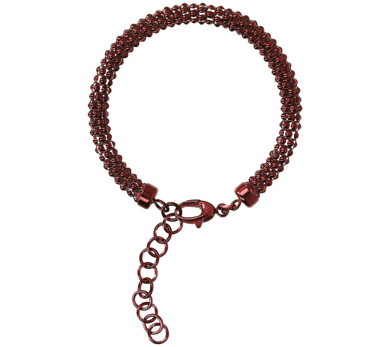 Italian Silver Bold Popcorn Link Bracelet, 8.5g — View 3