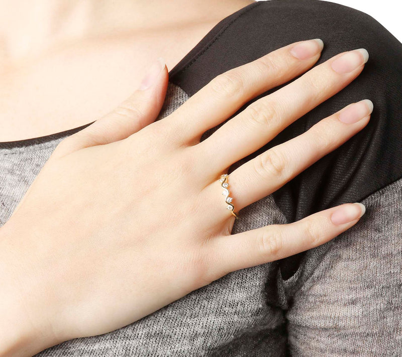 Diamonique Wave Design Band Ring, SterlingSilver — View 10
