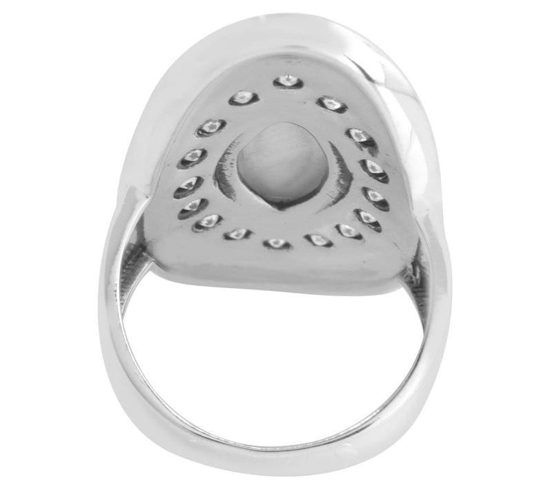 Artisan Crafted Sterling Silver Doublet Gemston  Ring — View 4