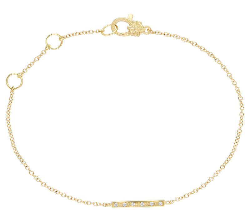 Ariva 14K Gold Diamond Accent Bar Bracelet — View 2
