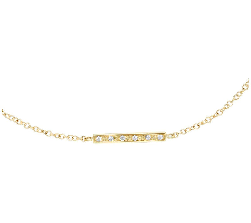 Ariva 14K Gold Diamond Accent Bar Bracelet — Main view