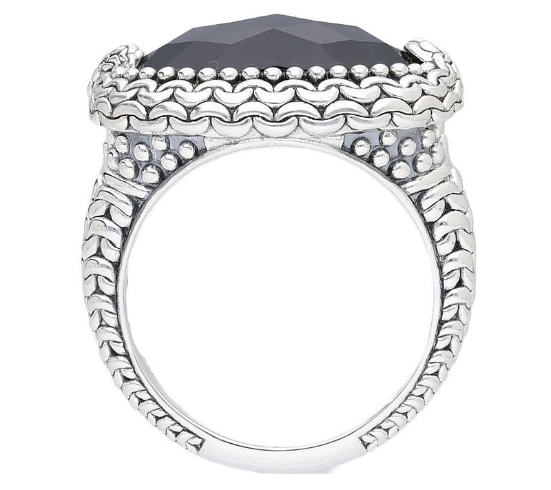Tiffany Kay Studio Sterling Oval Black Onyx Ring — View 2