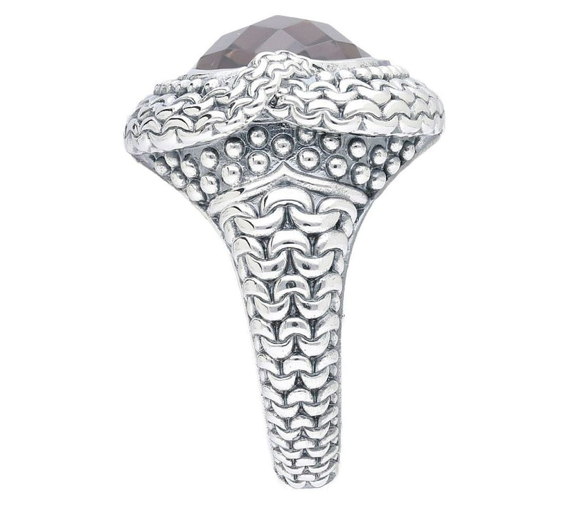 Tiffany Kay Studio Sterling Silver Oval Smoky Quartz Ring — View 3