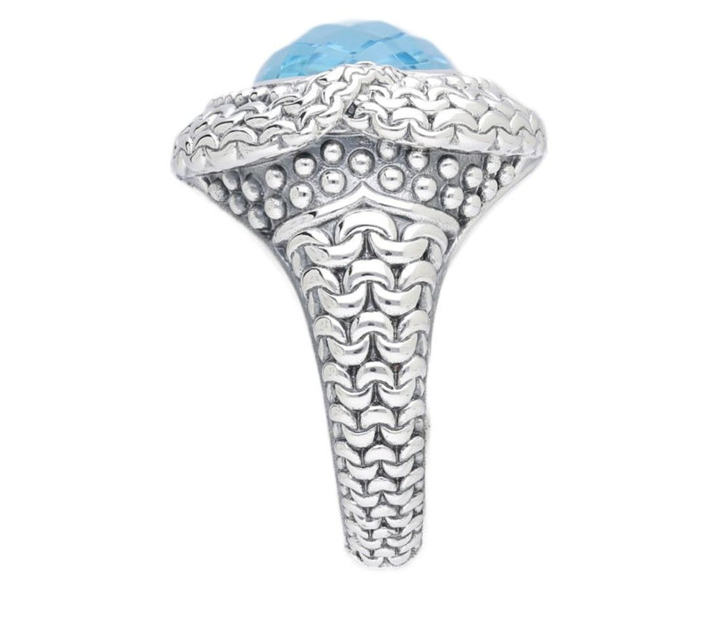 Tiffany Kay Studio Sterling Silver Oval Blue Topaz Ring — View 3