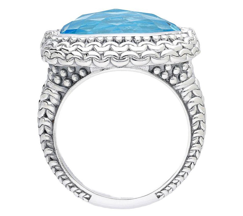 Tiffany Kay Studio Sterling Silver Oval Blue Topaz Ring — View 2