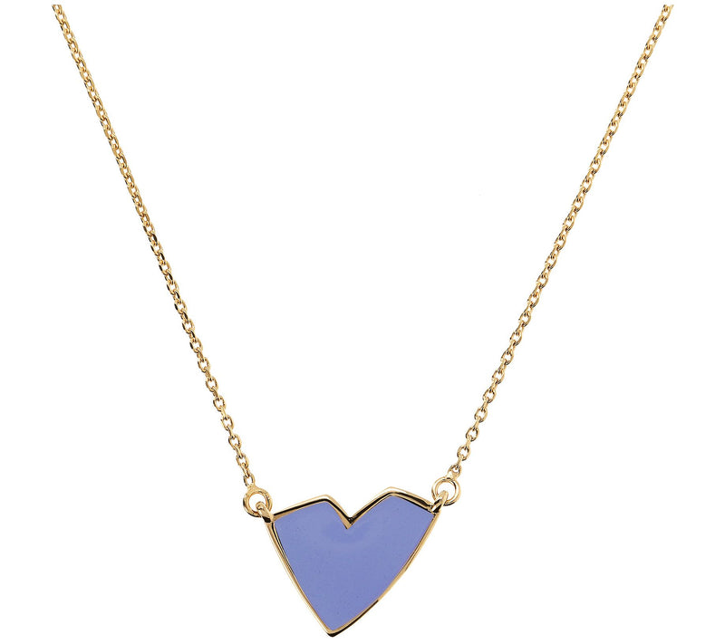Netali Nissim Enamel Heart Necklace, 18K Gold Plated — View 9