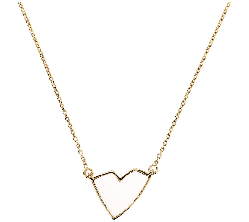 Netali Nissim Enamel Heart Necklace, 18K Gold Plated — View 15