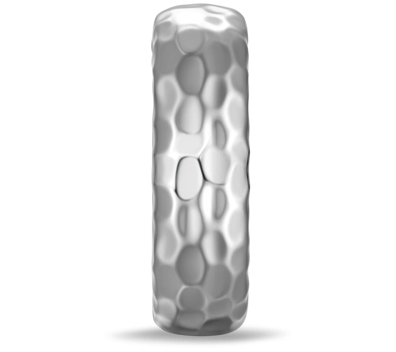 Silver Style Hammered Band Ring, Sterling — View 5