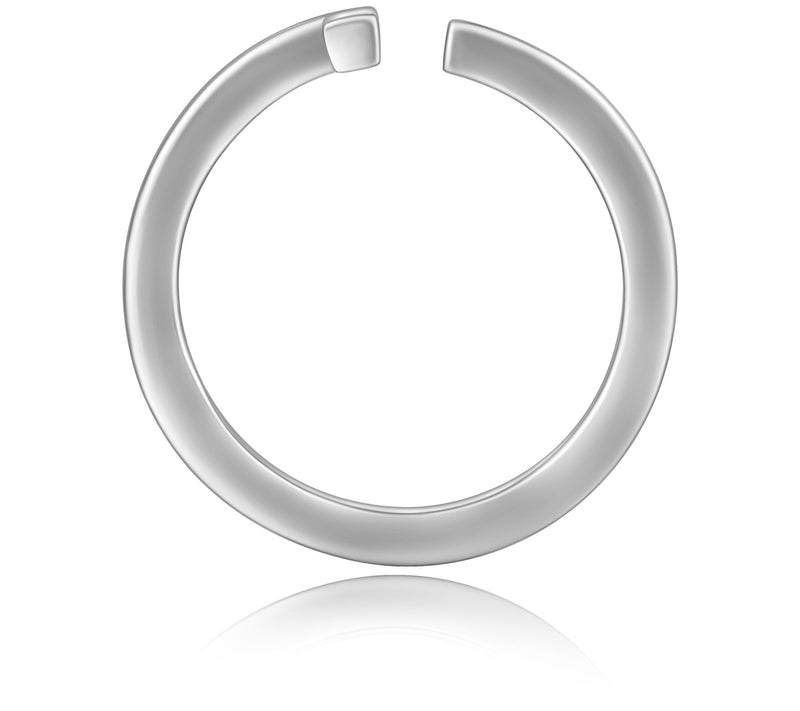 Silver Style Open Bar Ring, Sterling — View 6