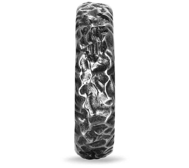 Silver Style Oxidized Band Ring, Sterling — View 5
