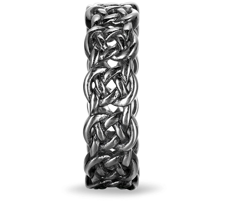Silver Style Oxidized Celtic Knot Ring, Sterling — View 5