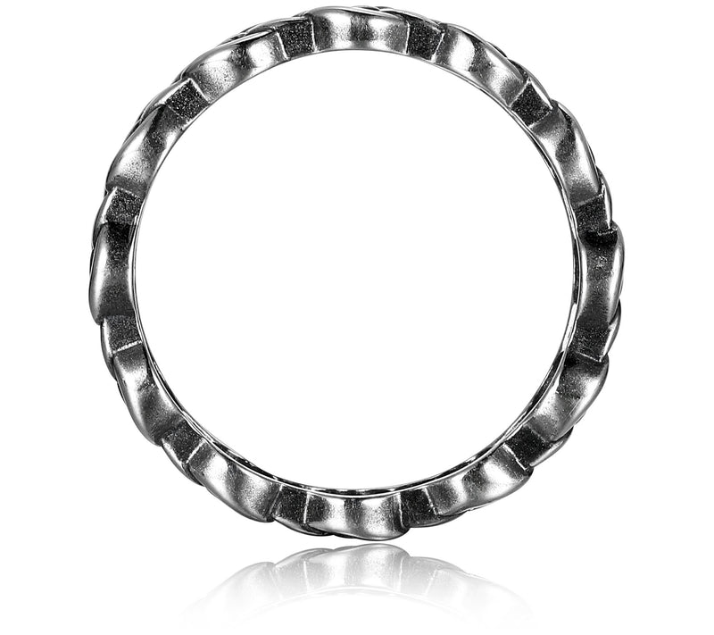 Silver Style Oxidized Celtic Knot Ring, Sterling — View 6