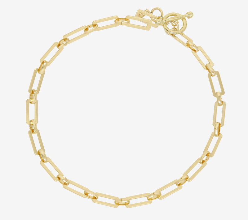 Ettika Flat Paperclip Link Chain Toggle Necklace — View 5
