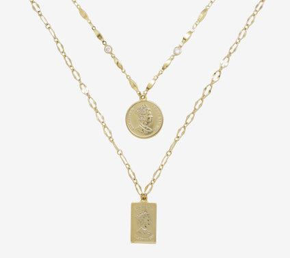 Ettika Medallions of Mine Layered Coin Necklace