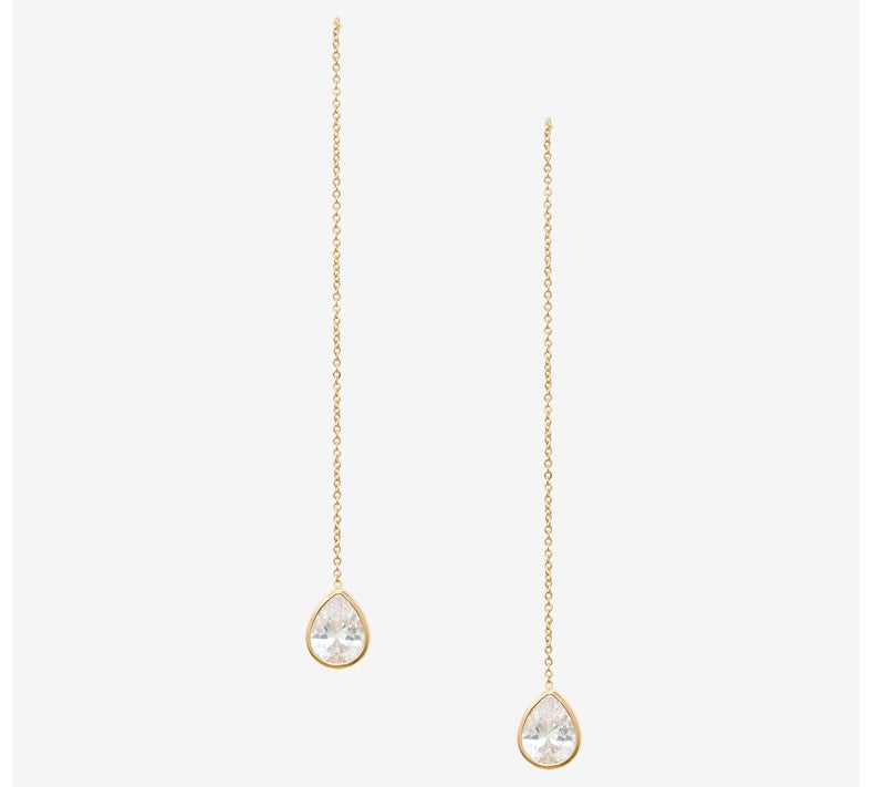 Ettika Barely There Chain Dangle Earrings — View 5