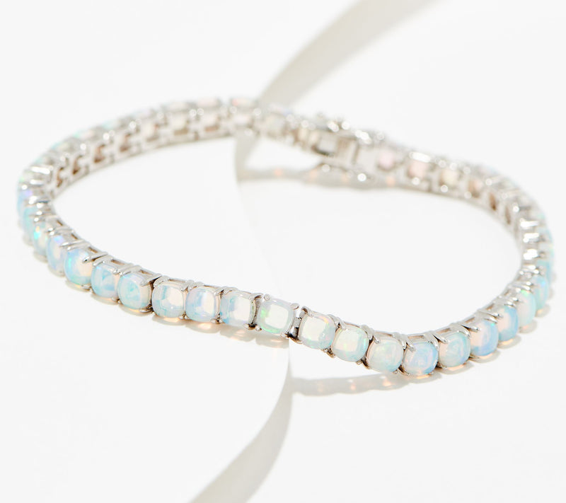 Affinity Gems Cushion Cut Gemstone Tennis Bracelet, Sterling Silver — View 14