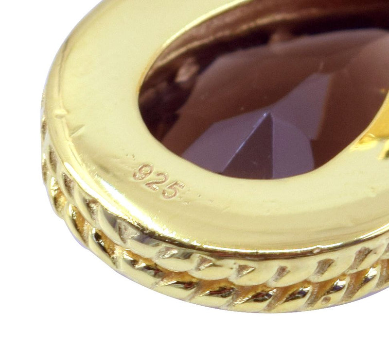 Artisan Crafted Smoky Quartz Stud Earrings, 14K Gold Plated — View 6